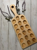 Deviled Egg Serving Tray with handle - Handcrafted Wood Serving Tray - Unique Egg Platter with handle - Entertaining Made Easy