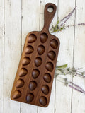 Deviled Egg Serving Tray with handle - Handcrafted Wood Serving Tray - Unique Egg Platter with handle - Entertaining Made Easy