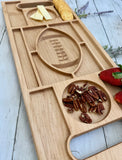 Football Themed Charcuterie Board with Handles – Perfect for Game Day!
