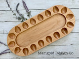 Deviled Egg Charcuterie Board - Handcrafted Wood Serving Tray - Unique Egg Platter with Charcuterie Sections - Entertaining Made Easy