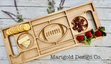 Football Themed Charcuterie Board with Handles – Perfect for Game Day!
