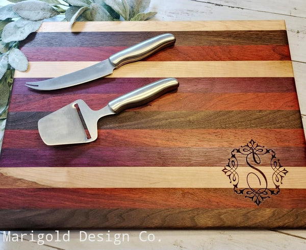 Cutting board - Walnut, Maple, Paduak and Purpleheart