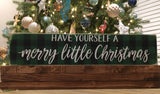 Rustic Christmas Shelf Sign 3.5" x 16" - Marigold Design Co