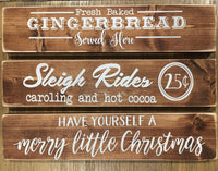 Rustic Christmas Shelf Sign 3.5" x 16" - Marigold Design Co