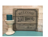 Personalized, Rustic ship lap sign, "Welcome to the Lake House" - Marigold Design Co