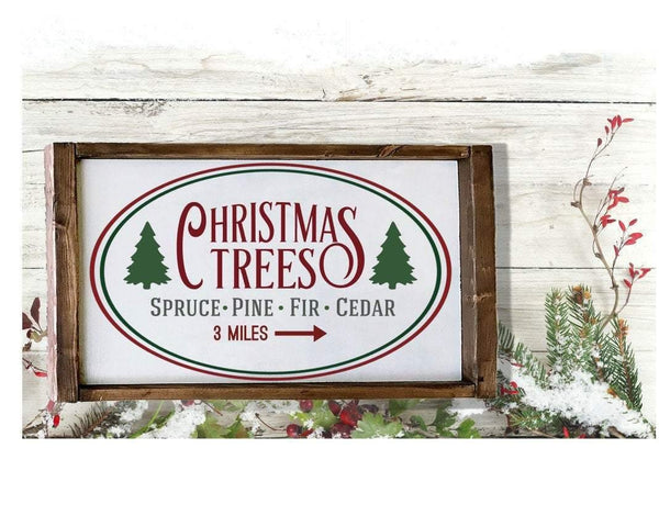 Christmas - Rustic "Christmas Tree" wall sign - Marigold Design Co
