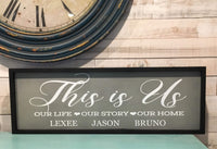 Hand painted Sign  This is Us 12" x 36" - Marigold Design Co
