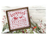 Christmas - Rustic "Reindeer Aviation" wall sign - Marigold Design Co