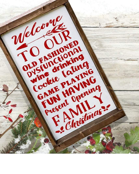 Christmas - Rustic "Family Christmas" wall sign - Marigold Design Co