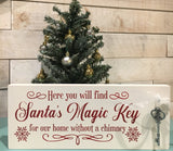 Santa's Magic Key Sign - Christmas Decor