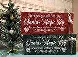 Santa's Magic Key Sign - Christmas Decor
