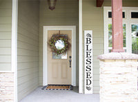 Rustic Sign - Vertical "Blessed" Porch Sign